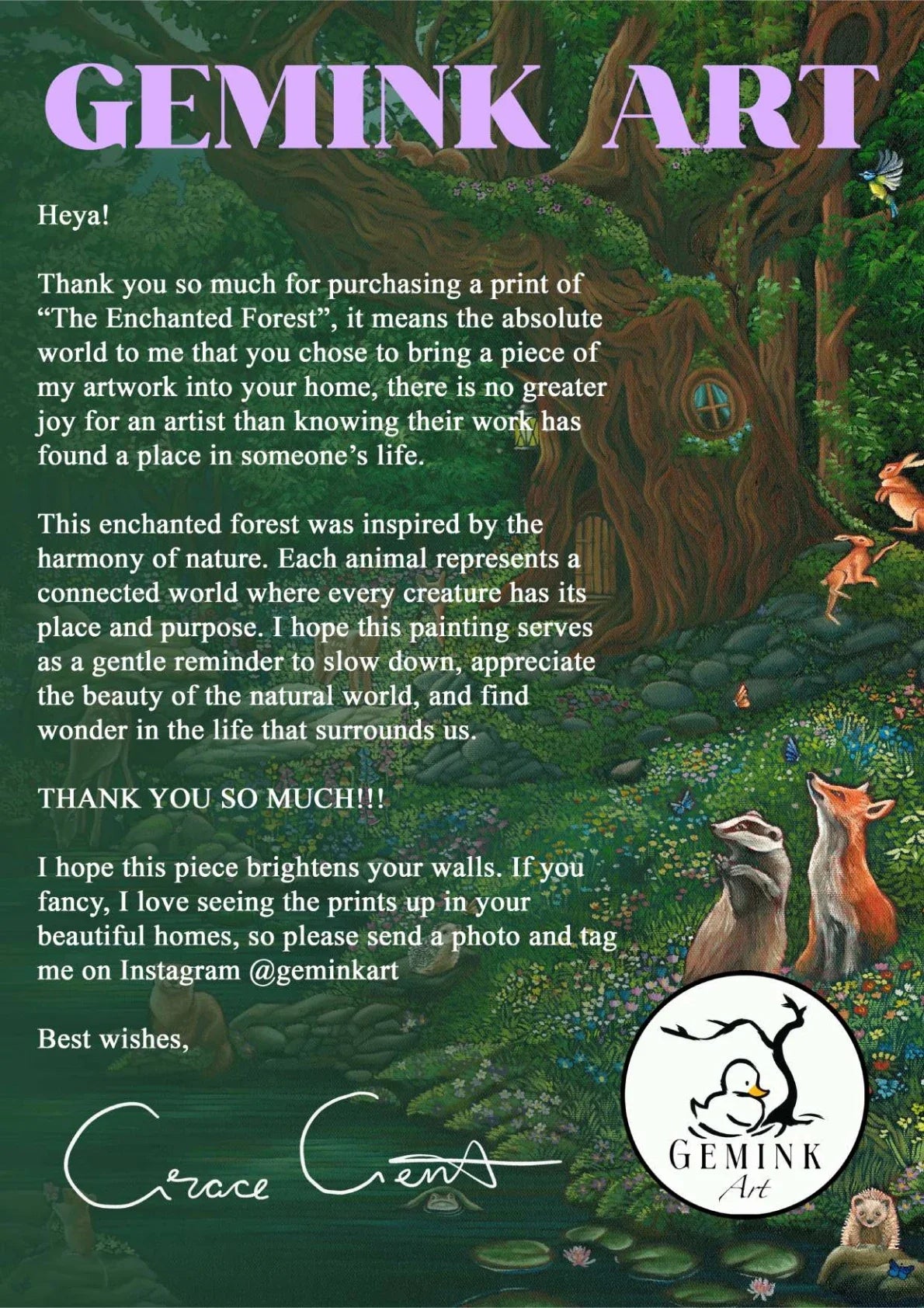 The Enchanted Forest — A letter from the artist