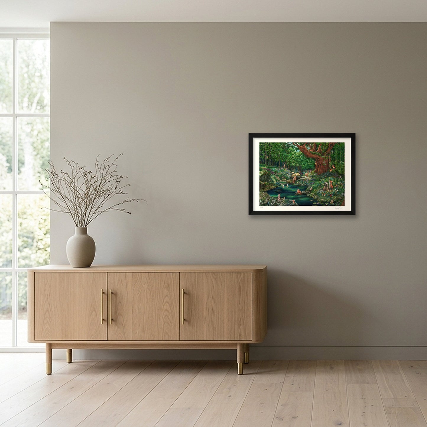 The Enchanted Forest — 40×30cm, 16×12" Black Frame