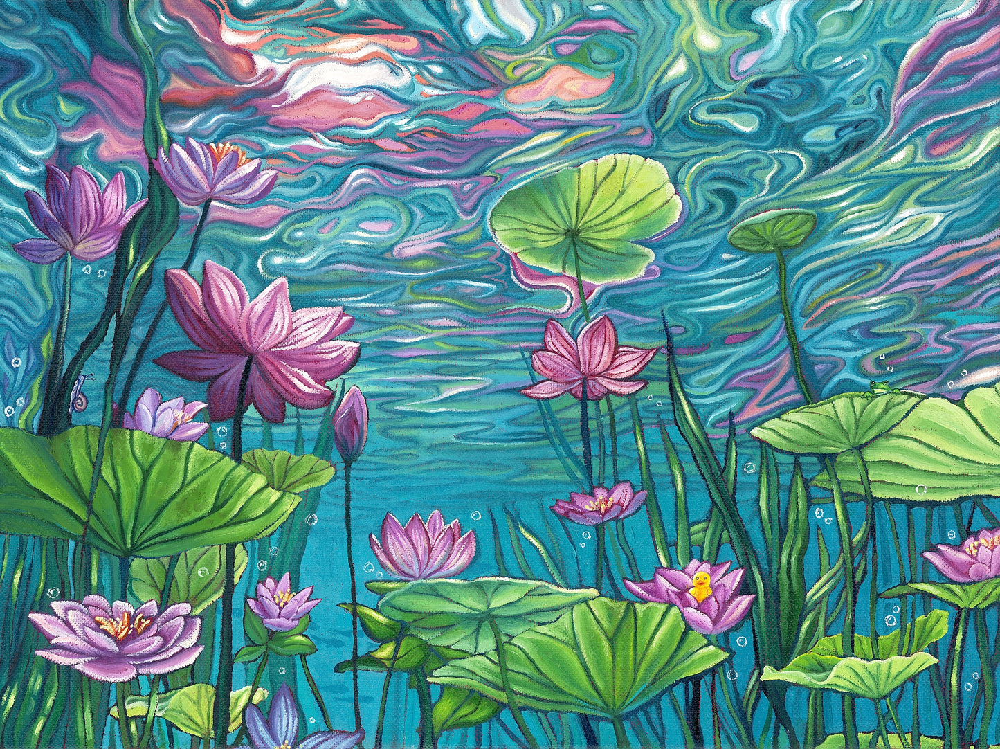 "Early Water Lilies" Original Oil on Canvas