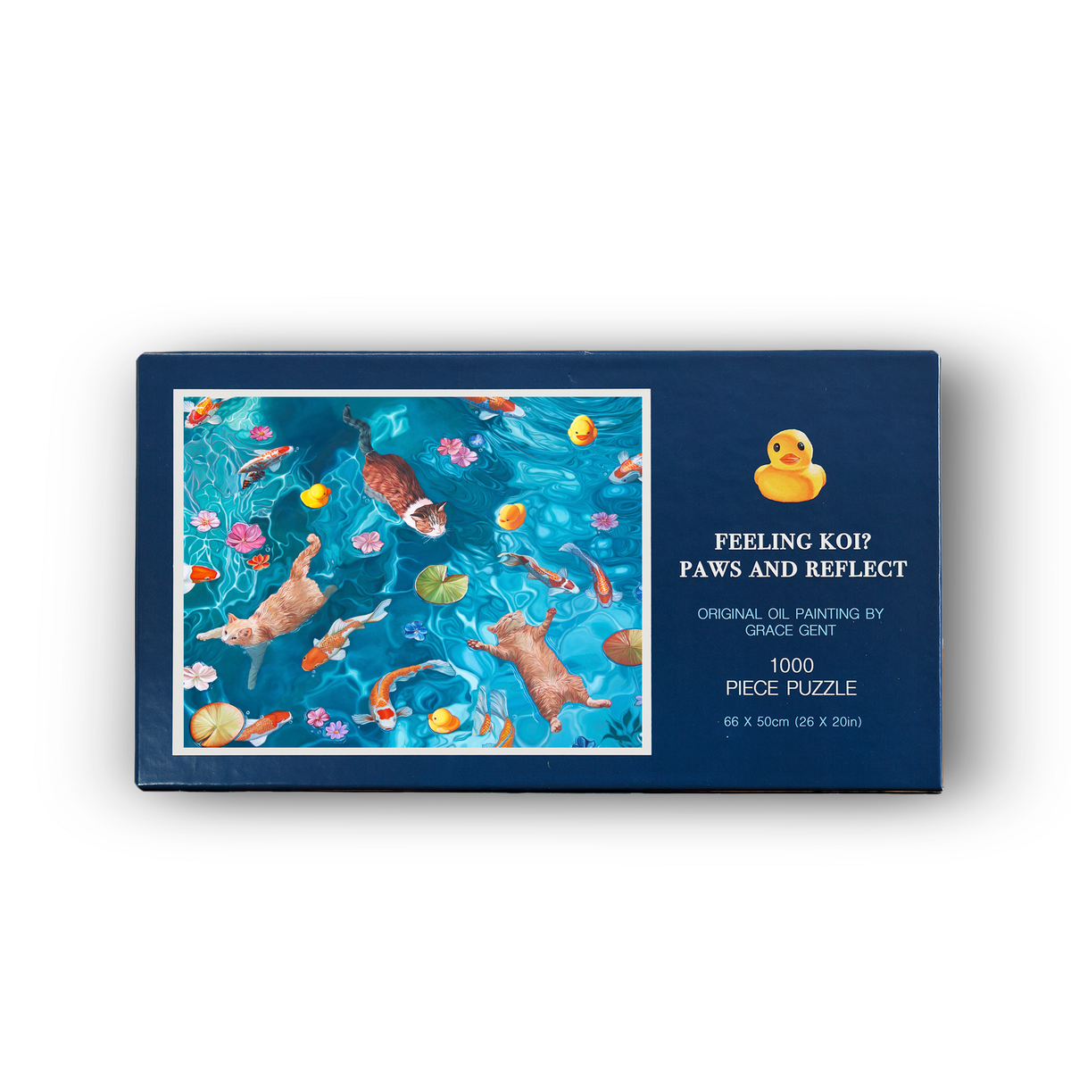 "Feeling Koi? Paws and Reflect" 1000 Piece Jigsaw Puzzle