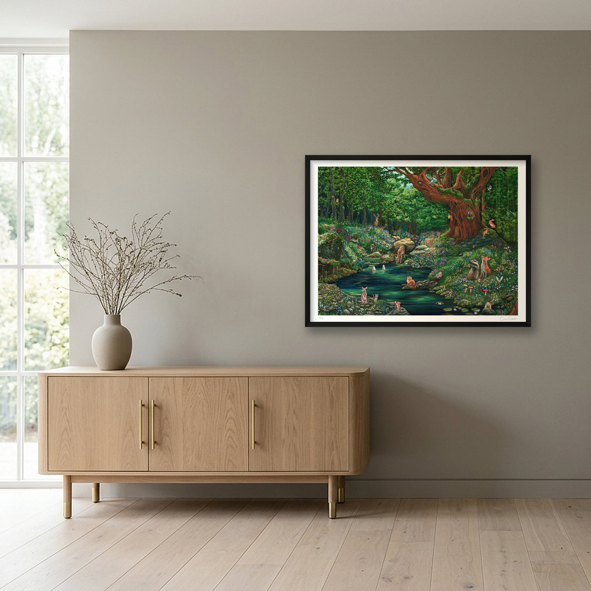 The Enchanted Forest — 80×60cm, 31×24" Black Frame